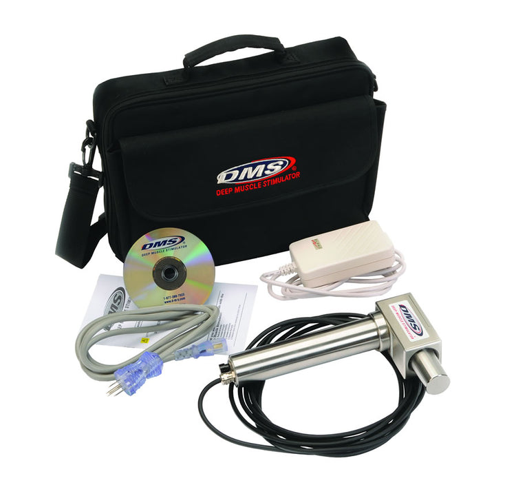 Pro-Grade Deep Muscle Stimulator – Back, Neck, & Shoulder Relief, carry case and what comes in the box